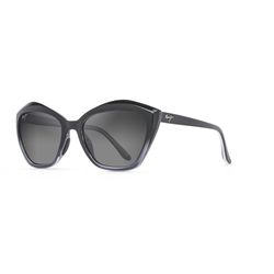 Maui Jim Lotus Sunglasses Women's Gloss Black Fade Frame Neutral Gray Lens Polarized