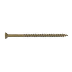 Grip-Rite PrimeGuard Plus No. 10 wire X 3-1/2 in. L Gold Star Flat Head Deck Screws 25 lb