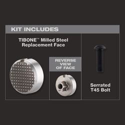 Stiletto 1.42 in. Steel Milled Replacement Face Kit Gray 1 pc