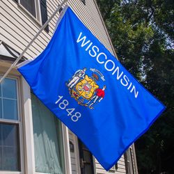 Valley Forge Wisconsin State Flag 0 in. H X 3 ft. W X 5 ft. L