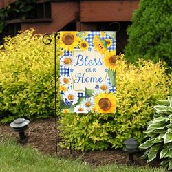 Briarwood Lane Bless This Home Floral Garden Flag 12.5 in. W X 18 in. L