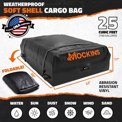 Mockins 25 CuFt Black Waterproof (60x43x17) Rooftop Bag 1 pk