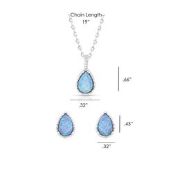 Montana Silversmiths Women's Blue/Silver Jewelry Sets Water Resistant