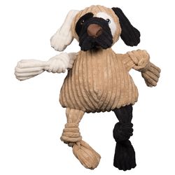 HuggleHounds HuggleMutt For Dog Multicolored Plush Patches Knottie Pet Toy Large 1 pk