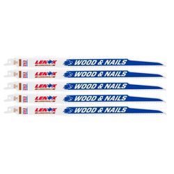 LENOX LUMBERWOLF 12 in. Bi-Metal Reciprocating Saw Blade 6 TPI 5 pk