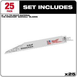 Milwaukee High Speed Steel Reciprocating Saw Blade