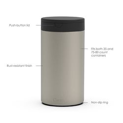 Spectrum Decorative 10 in. H X 5 in. W X 5 in. D Silver Disinfecting Wipes Dispenser