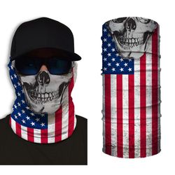 John Boy Shredneck Patriot Tubular Seamless Bandana Multicolored One Size Fits All
