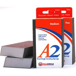 Full Circle 3 in. L X 5 in. W X 1 in. Medium Dual Angle Sanding Sponge