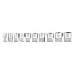 Milwaukee 3/8 in. drive SAE 6 Point Chrome Low Profile Socket Set 10 pc