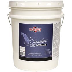 Richard's Paint Signature Series Plus Semi-Gloss White Water-Based Paint and Primer Interior 5 gal