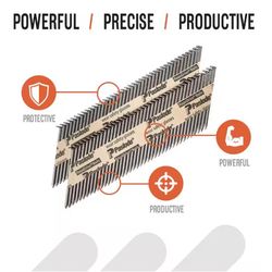 Paslode RounDrive 3-1/2 in. L Paper Strip Brite Framing Nails 30 deg 2500 pk
