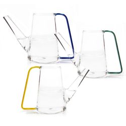 Chive Sprocket Blue Glass Modern Watering Can