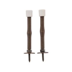 Ace 3 in. W Metal Antique Gold Spring Door Stop Mounts to door and wall 0 in.