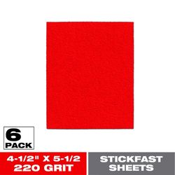 Diablo 5-1/2 in. L X 4-1/2 in. W 220 Grit Aluminum Oxide Sanding Sheet 6 pk