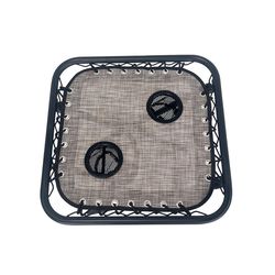 Living Accents Taupe Square Oxford Fabric Bungee Side Table