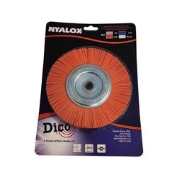 Dico Nyalox 6 in. Medium Crimped Mandrel Mounted Wheel Brush Nylon 4500 rpm 1 pc