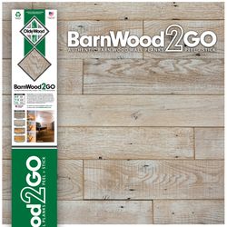 OldeWood Limited BarnWood2GO 5/16 in. H X 48 in. L Weathered White Wood Wall Plank