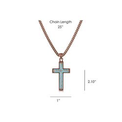 Montana Silversmiths Men's Cross Copper Necklace Water Resistant