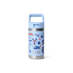 YETI Rambler Jr. 12 oz Big Sky Summer Camp BPA Free Insulated Kids Water Bottle w/Straw