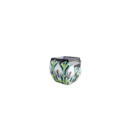 Avera Products 5 in. H X 5 in. W X 5 in. D X 4.25 in. D Ceramic Planter Black