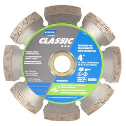 Norton 4 in. D X 5/8 and 7/8 mm Classic Diamond Segmented Rim Saw Blade 1 pc