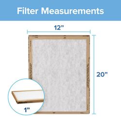 Filtrete 12 in. W X 20 in. H X 1 in. Synthetic 2 MERV Flat Panel Filter 2 pk