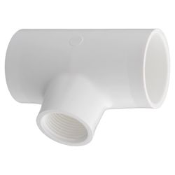 Charlotte Pipe Schedule 40 1-1/2 in. Slip X 1-1/2 in. D Slip PVC Reducing Tee 1 pk