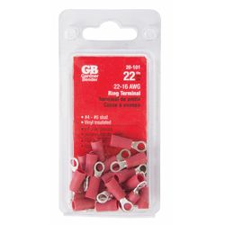 Gardner Bender 22-18 AWG Terminal Ring Red 22 pk