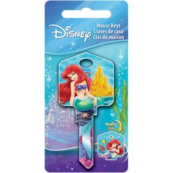 HILLMAN Disney Ariel and Friends House Key Blank 66/97 Double For Kwikset and Titan Locks Multicolor