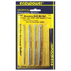 Eazypower Just Better Tools 1 3/16 X 4 in. L Tungsten Carbide Tipped Masonry Drill Bit Set 4 pc