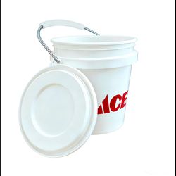 Ace Mini Bucket with Lid White 0.5 qt Plastic Bucket