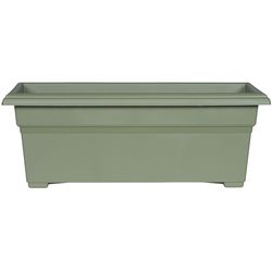 Novelty 10 in. H X 27 in. W X 12 in. D Plastic Countryside Tub Patio Planter Sage