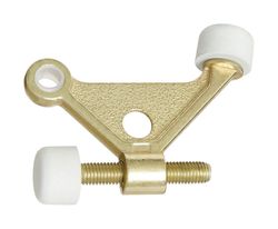National Hardware Zinc w/Rubber Tip Brass Gold Hinge Pin Door Stop Mounts to door .6 in.