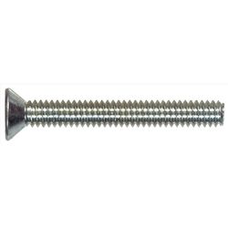 HILLMAN No. 6-32 Ga. X 3/4 in. L Phillips Flat Head Zinc-Plated Steel Machine Screws 100 pk