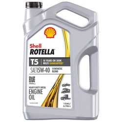 Shell Rotella T5 15W-40 Diesel Synthetic Blend Engine Oil 1 gal 1 pk