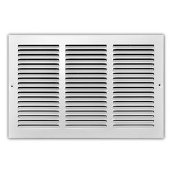 Tru Aire 10 in. H X 18 in. W 1-Way Powder Coat White Steel Return Air Grille