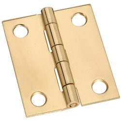 National Hardware 1-1/2 in. L Brass-Plated Door Hinge 2 pk