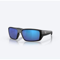 Costa Fantail Pro Sunglasses Black Frame Blue Lens Polarized Blue Light Blocking