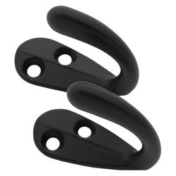 National Hardware Medium Matte Black Metal 3.94 in. L Rope/Tarp Hook 35 lb 1 pk