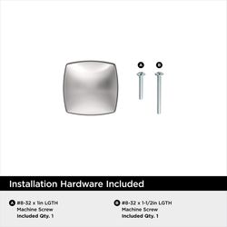 Amerock Everyday Basics Garfield Square Cabinet Knob 1-3/16 in. D 1 in. Polished Chrome 1 pk
