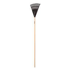 UnionTools 48.38 in. 15 Tine Poly Shrub Rake Wood Handle