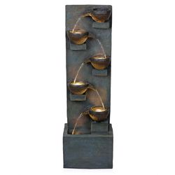 Alpine Polyresin Assorted Fountain with LED Light