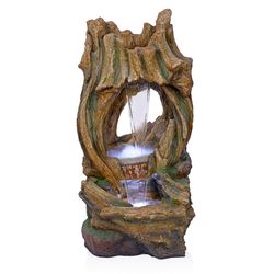 Alpine Polyresin Assorted Fountain with LED Light