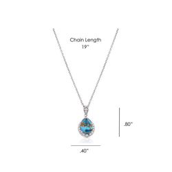 Montana Silversmiths Women's Blue Rivers Silver/Turquoise Necklace One Size Fits Most