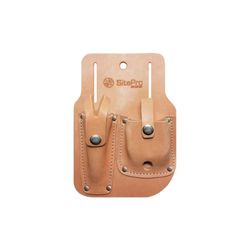 Dave White's Site Pro SiteGear 2 pocket Leather/Nylon Belt Sheath Brown One Size Fits All