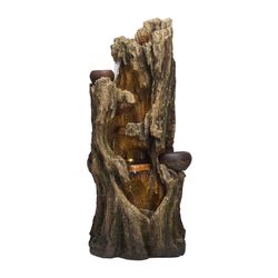 Alpine Polyresin Assorted 52 in. H Fountain with LED Light