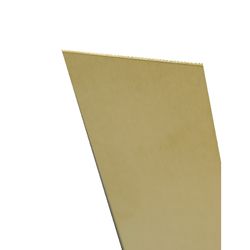 K&S Metal 0.016 in. X 6 in. W X 12 in. L Mill Brass Plain Sheet Metal