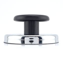 Magnet Source 1.25 in. L X 2.65 in. W Black Knob Magnet 25 lb. pull 1 pc