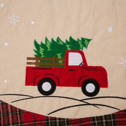 Glitzhome Multicolored Red Truck Indoor Christmas Decor 0.25 in.